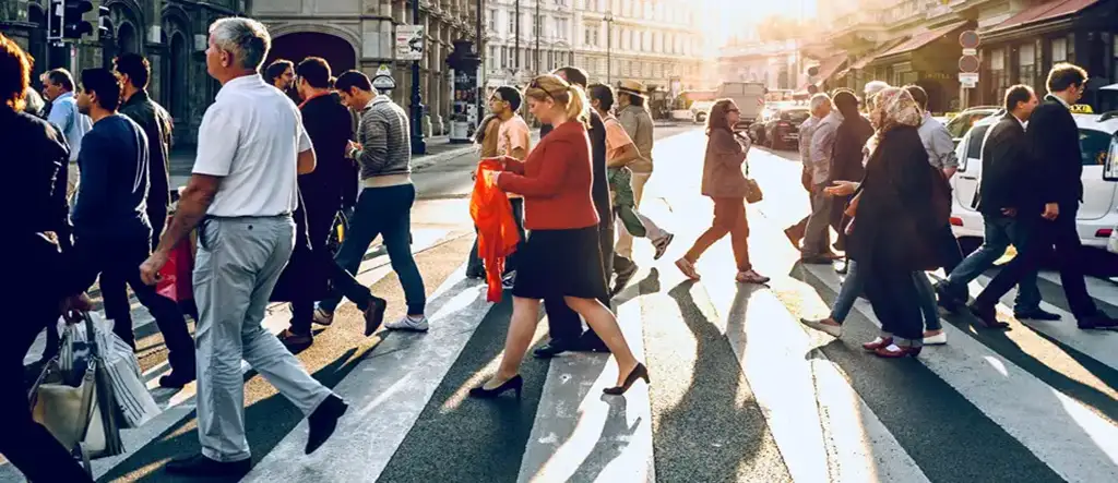 People Crossing Pedestrian Crossing - Representing Visitors to Your Site