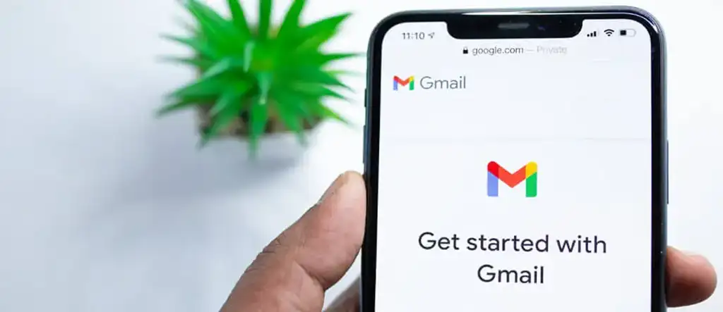 Mobile with 'Get Started with Gmail' on Screen - Email Marketing Sub-heading