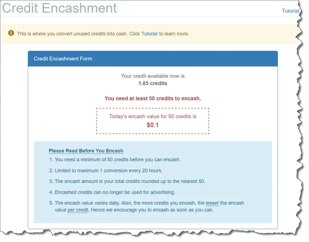 Screenshot showing the location of credits in the LeadsLeap dashboard after logging in.